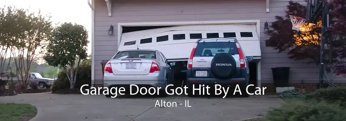 Garage Door Got Hit By A Car Alton - IL