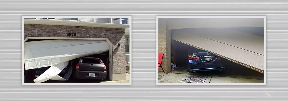 Repair Commercial Garage Door Got Hit By A Car in Alton, Illinois